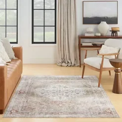 Kirklands Home Sage Distressed Medallion Washable Area Rug, 5x7 Best