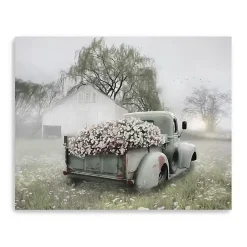 Kirklands Home Sage Flower Truck Canvas Art Print, 30x24 in. Discount