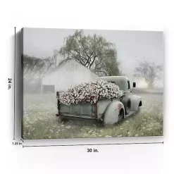 Kirklands Home Sage Flower Truck Canvas Art Print, 30x24 in. Discount