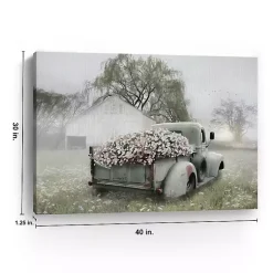 Kirklands Home Sage Flower Truck Canvas Art Print, 40x30 in. Outlet