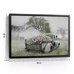 Kirklands Home Sage Flower Truck Framed Canvas Print, 42x32 in. Discount