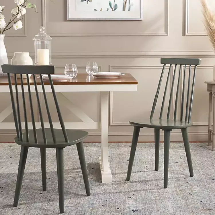 Kirklands Home Sage Burris Dining Chairs, Set of 2 Green Hot