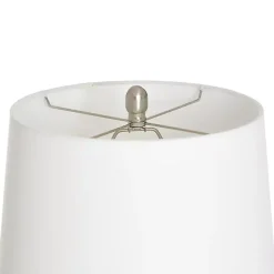 Kirklands Home Sage Green Ceramic Dimpled Table Lamp White Hot