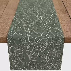 Kirklands Home Sage Leaves Table Runner, 90 in. Green Hot