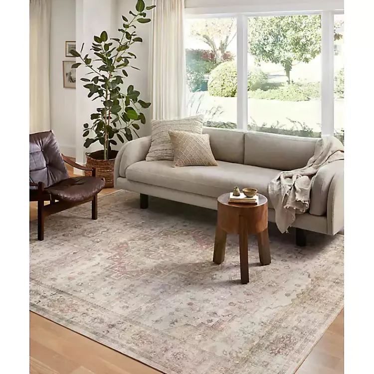 Kirklands Home Sage Medallion Area Rug, 7x9 New