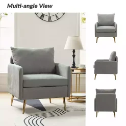 Kirklands Home Sage Penny Upholstered Accent Chair Green Hot