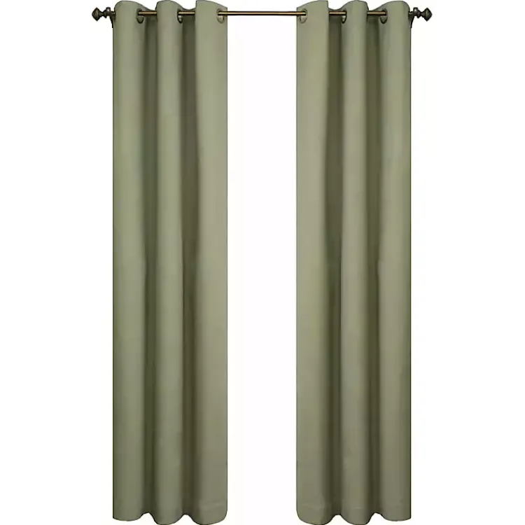 Kirklands Home Sage Room Darkening Curtain Panel Set, 54 in. Green Best