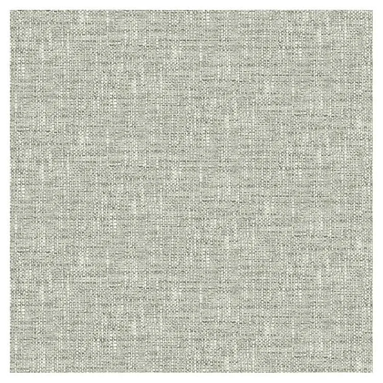 Kirklands Home Sage Textured Poplin Peel & Stick Wallpaper Green Clearance
