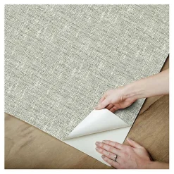 Kirklands Home Sage Textured Poplin Peel & Stick Wallpaper Green Clearance