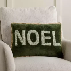Pillows>Kirklands Home Sage Velvet Noel Pillow Green