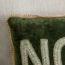 Pillows>Kirklands Home Sage Velvet Noel Pillow Green