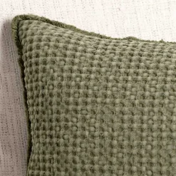 Pillows>Kirklands Home Sage Waffle Texture Lumbar Pillow Green