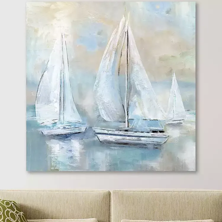 Kirklands Home Sail Afar Giclee Canvas Art Print Blue Clearance