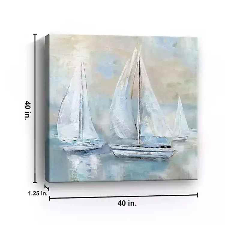 Kirklands Home Sail Afar Giclee Canvas Art Print Blue Clearance