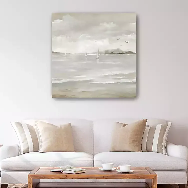 Kirklands Home Sail Away II Giclee Canvas Art Print, 40x40 in. Tan Clearance