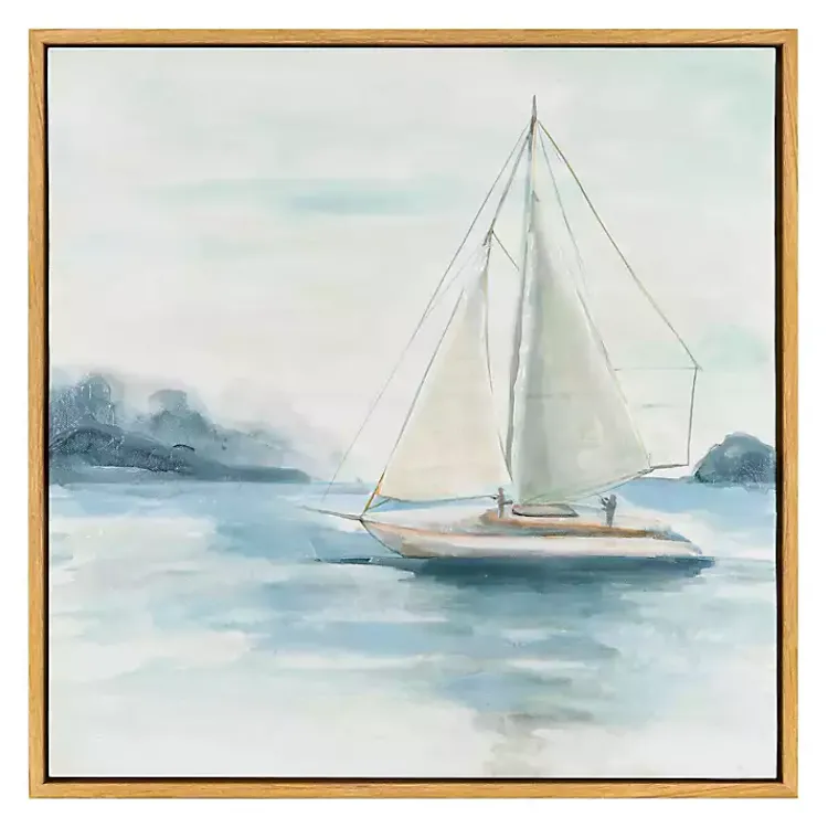 Kirklands Home Sail from the Coast Framed Canvas Prints, Set of 2