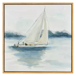 Kirklands Home Sail from the Coast Framed Canvas Prints, Set of 2