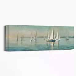 Kirklands Home Sailboats at Sunrise Canvas Art Print Blue Online