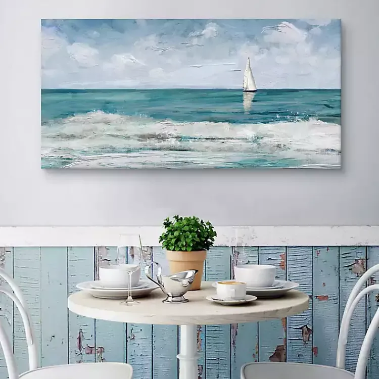 Kirklands Home Sailing Day Canvas Art Print Blue Best