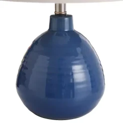 Kirklands Home Sailor Blue Ceramic Table Lamp Tan Discount
