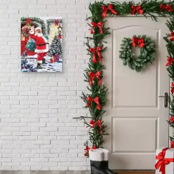 Christmas Art & Wall Decor>Kirklands Home Saint Nick with Presents Christmas Wall Art Print Multi
