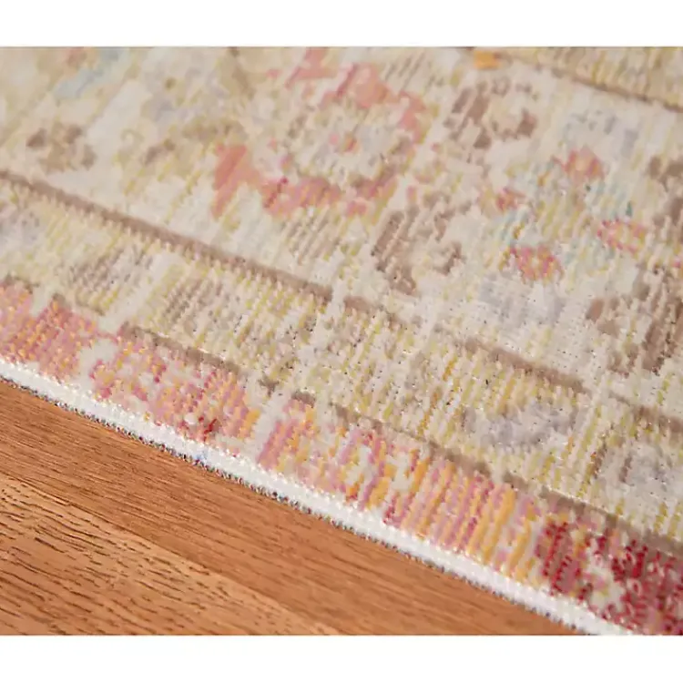 Kirklands Home Salmon Vintage Border Runner Pink Online