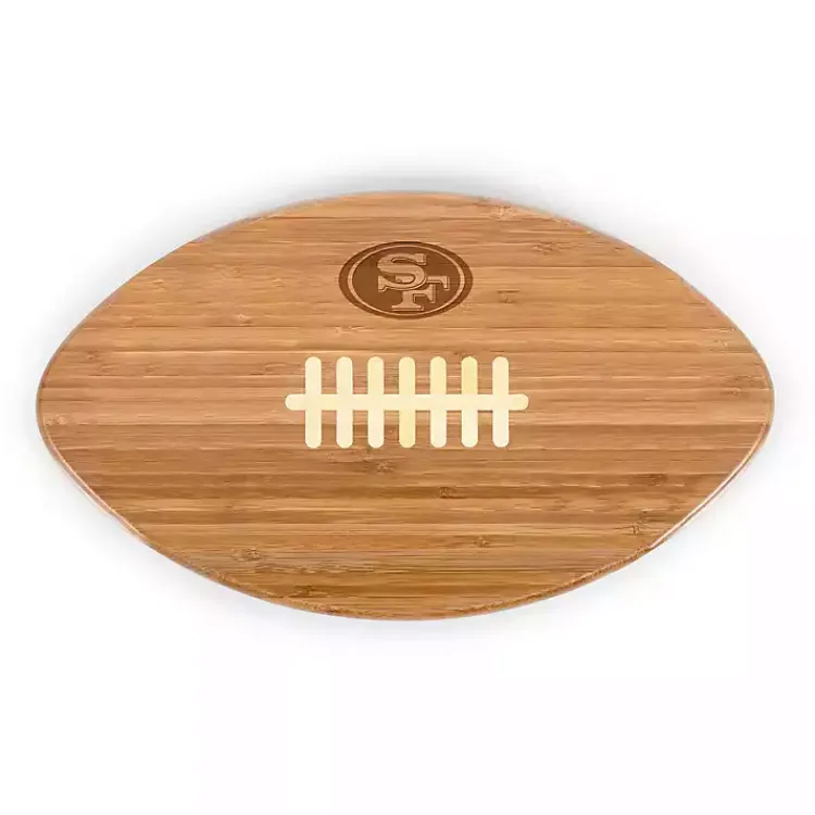 Kirklands Home San Francisco 49ers Bamboo Football Cutting Board Tan Online