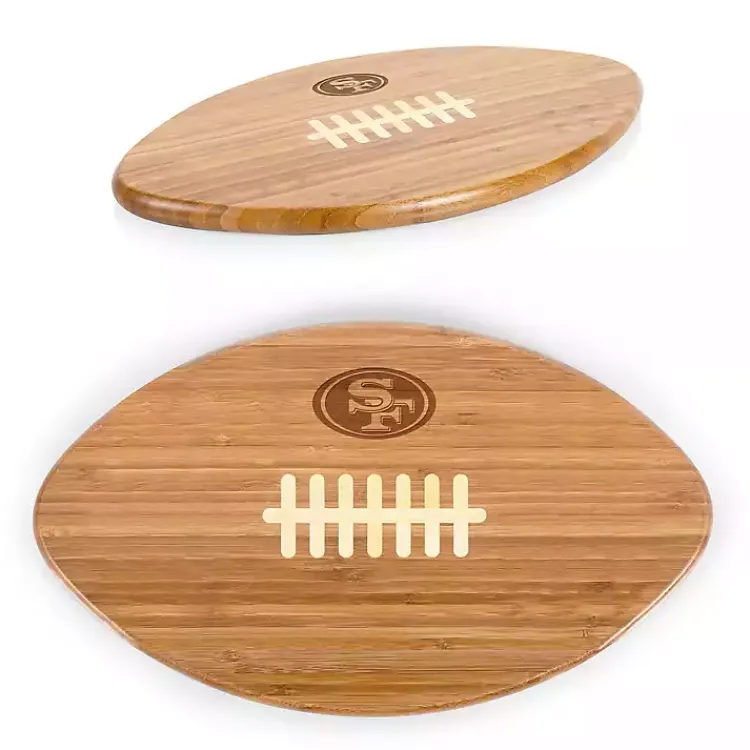 Kirklands Home San Francisco 49ers Bamboo Football Cutting Board Tan Online