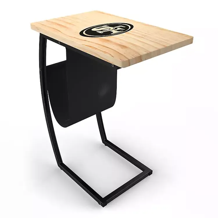 Kirklands Home San Francisco 49ers Wood C-Table Tan Clearance