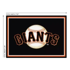 Kirklands Home San Francisco Giants Spirit Rug, 3x4 Black