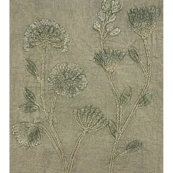 Kirklands Home Sand Beige Floral Embroidered Table Runner Tan Sale
