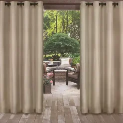 Kirklands Home Sand Biscayne Outdoor Curtain Panel Set, 84 in. Tan Sale