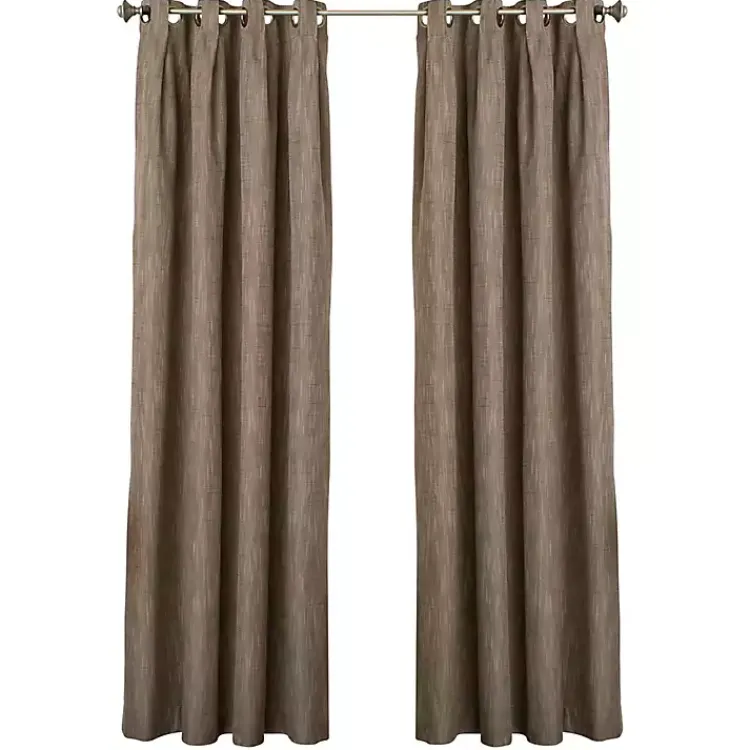 Kirklands Home Sand Box Pleated Single Curtain Panel, 84 in. Brown New