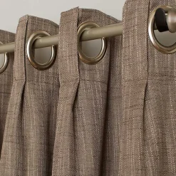 Kirklands Home Sand Box Pleated Single Curtain Panel, 84 in. Brown New