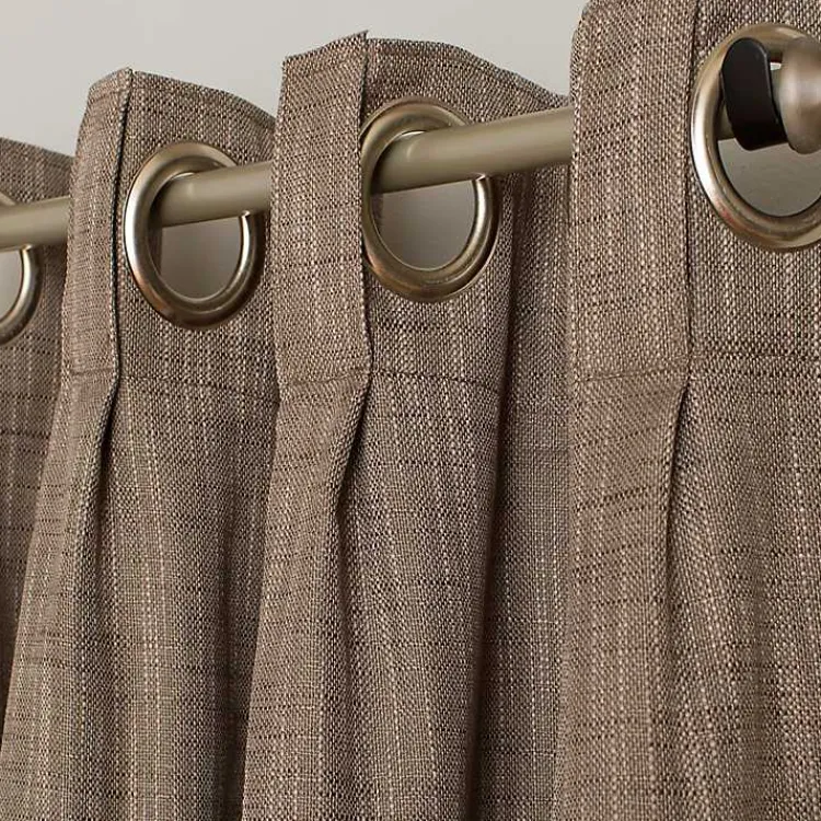 Kirklands Home Sand Box Pleated Single Curtain Panel, 84 in. Brown New