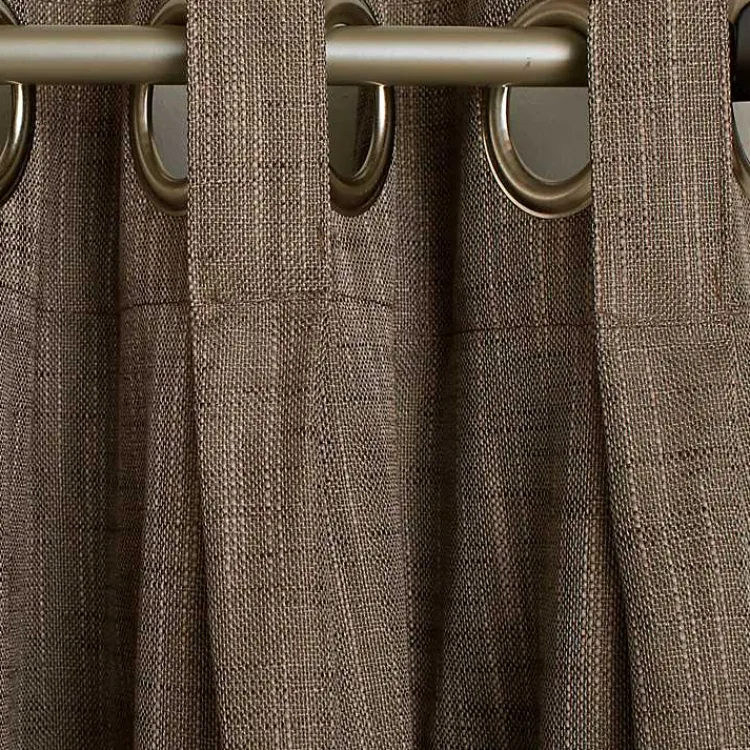 Kirklands Home Sand Box Pleated Single Curtain Panel, 84 in. Brown New
