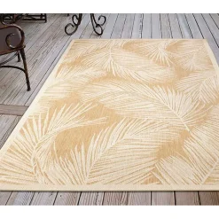 Kirklands Home Sand Cabo Palm Indoor/Outdoor Rug, 4x7 Clearance