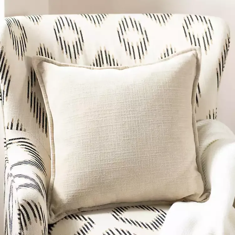 Pillows>Kirklands Home Sand Chenille Throw Pillow Ivory