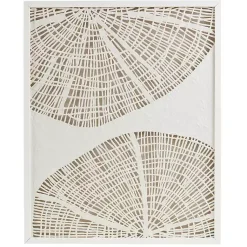 Kirklands Home Sand Dollar Rice Paper Shadowbox Wall Plaque White Discount