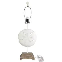 Kirklands Home Sand Dollar Table Lamps, Set of 2 White Clearance