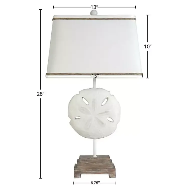 Kirklands Home Sand Dollar Table Lamps, Set of 2 White Clearance
