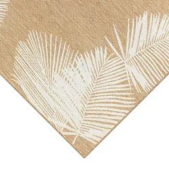 Kirklands Home Sand Forest Leaf Indoor/Outdoor Area Rug, 4x7 Best