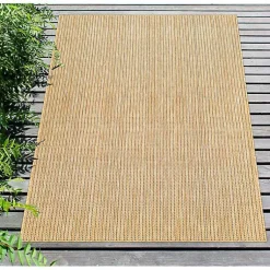 Kirklands Home Sand Intertwine Indoor/Outdoor Area Rug, 4x7 Tan Hot