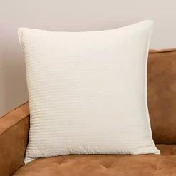 Pillows>Kirklands Home Sand Quilted Santa Monica Pillow Ivory