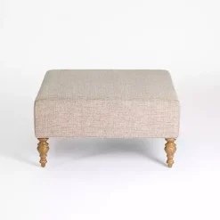 Kirklands Home Sand Upholstered Chanson Coffee Table Ottoman Tan Sale