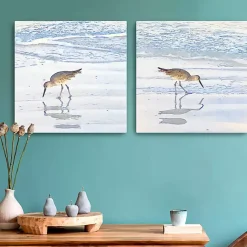 Kirklands Home Sandpiper Dreams Canvas Art Prints, Set of 2 Blue Sale