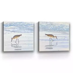 Kirklands Home Sandpiper Dreams Canvas Art Prints, Set of 2 Blue Sale