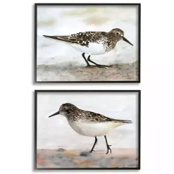 Kirklands Home Sandpiper on Coast Framed 2pc Canvas Art Print Set Sale