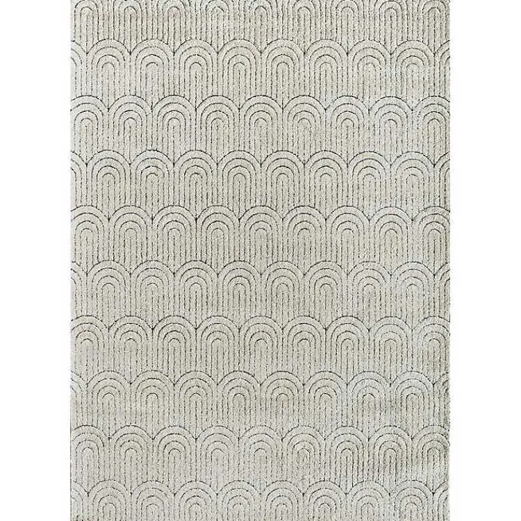 Kirklands Home Sandstone Chanai Indoor Area Rug, 5x7 Ivory Discount