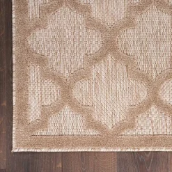 Kirklands Home Sandstone Natural Trellis Outdoor Area Rug, 4x6
